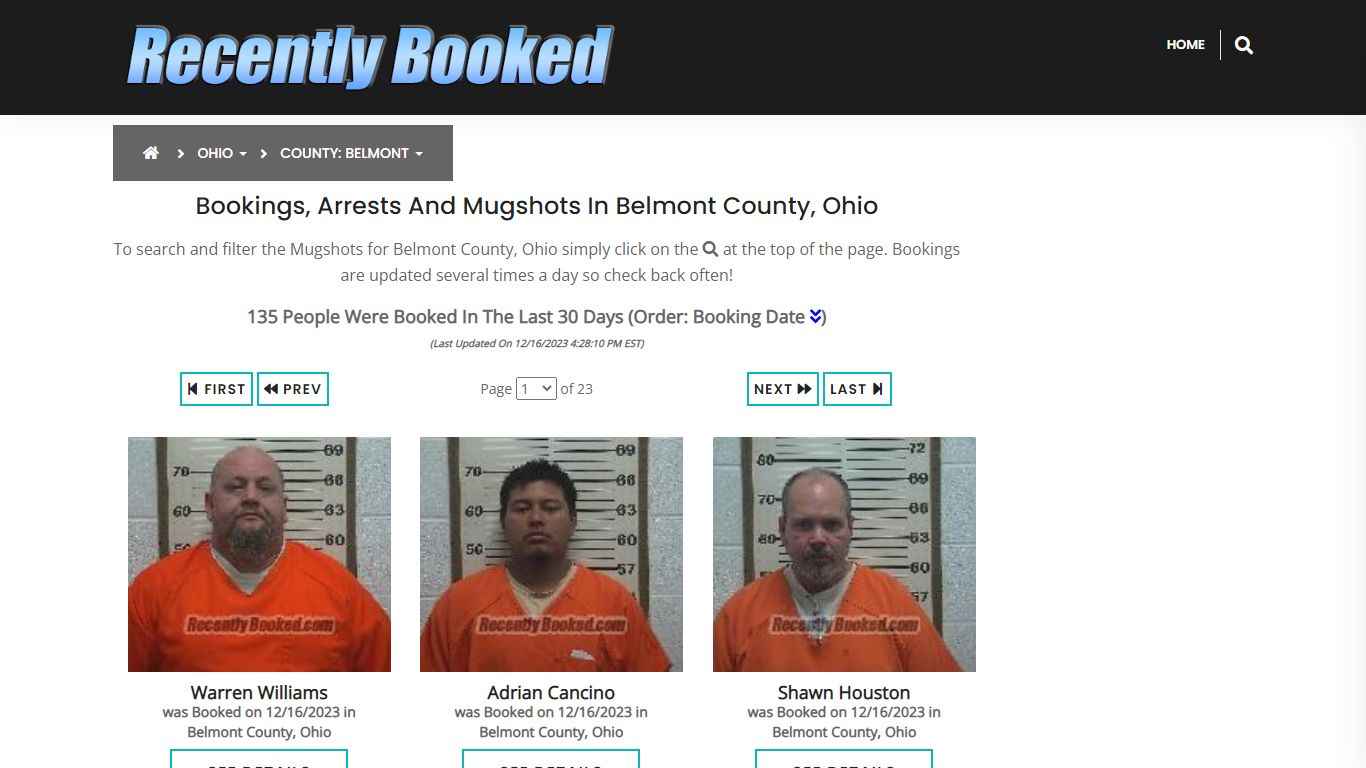 Recent bookings, Arrests, Mugshots in Belmont County, Ohio