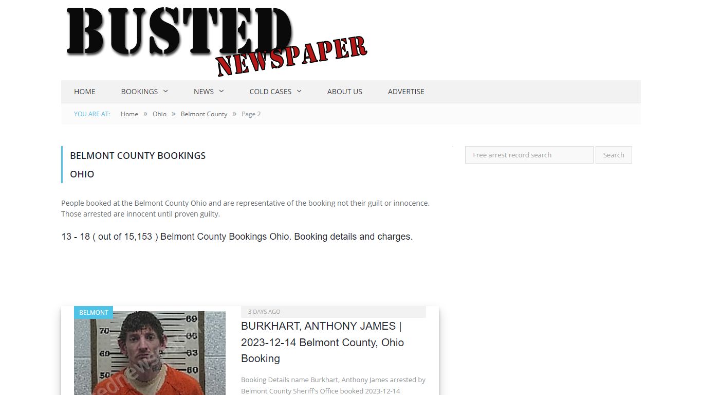 Belmont County, OH Mugshots - page 2 - BUSTEDNEWSPAPER.COM